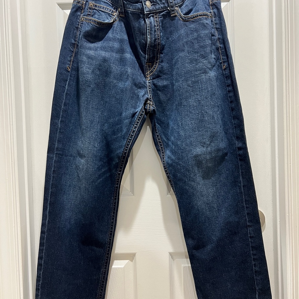 Express Blue Relaxed Jeans with Lived-In Look